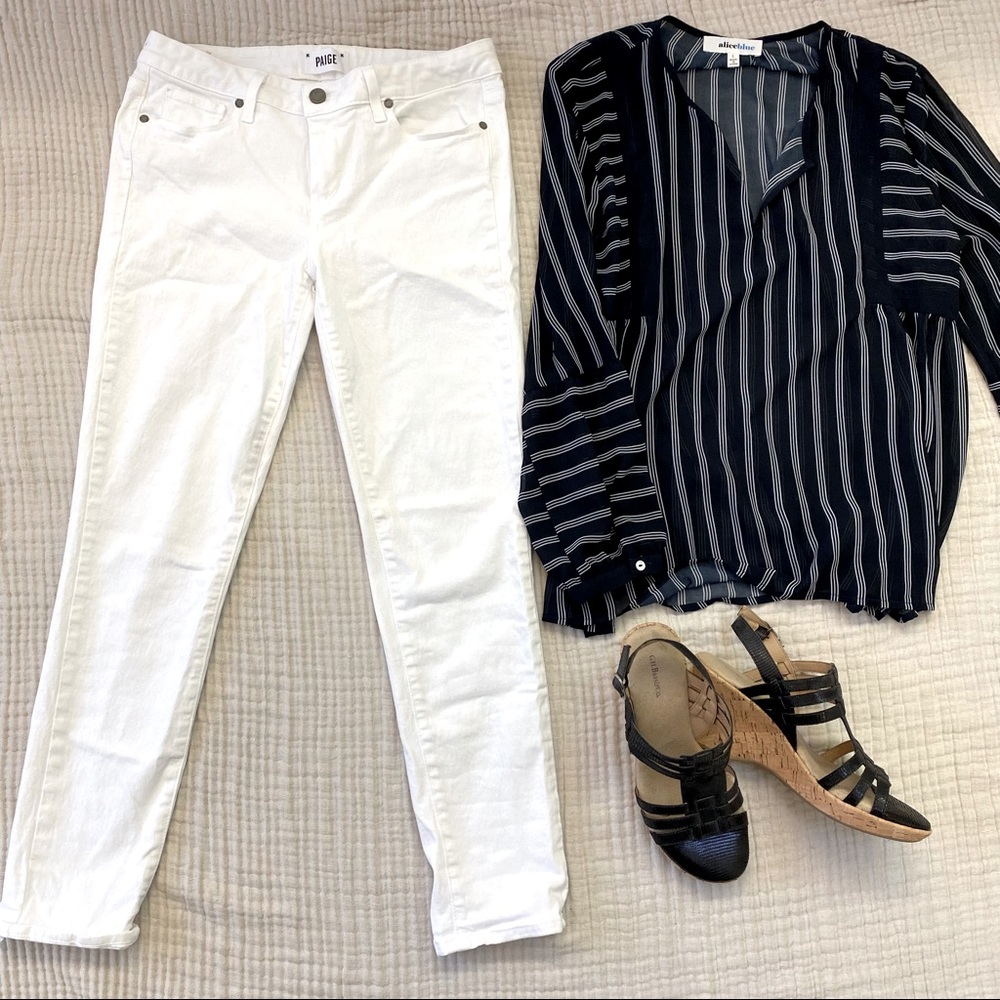 Paige white skinny jeans